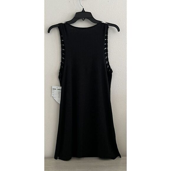 Fortune Swimwear Women’s Size S Sample ￼Black Dory Armhole Detail Tank Dress $80 - Picture 2 of 7